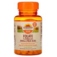 Sundown Naturals FOLATE 1333mkg DFE 100tabs