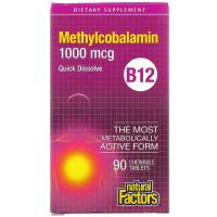 Natural Factors B12 Methylcobalamin 1000mcg 90chewable tabs