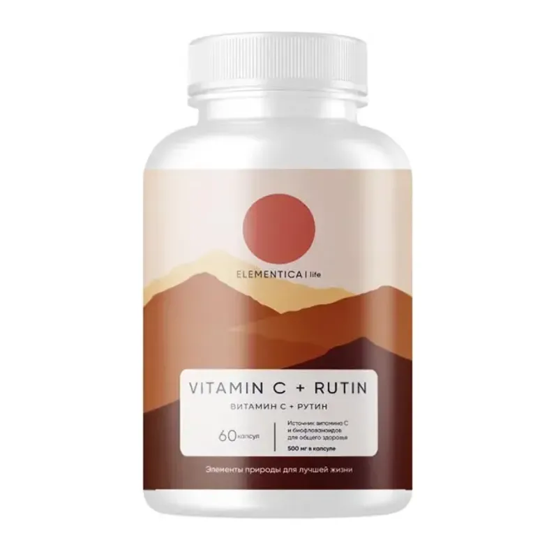 Elementica Vitamin C + Rutin 60caps
