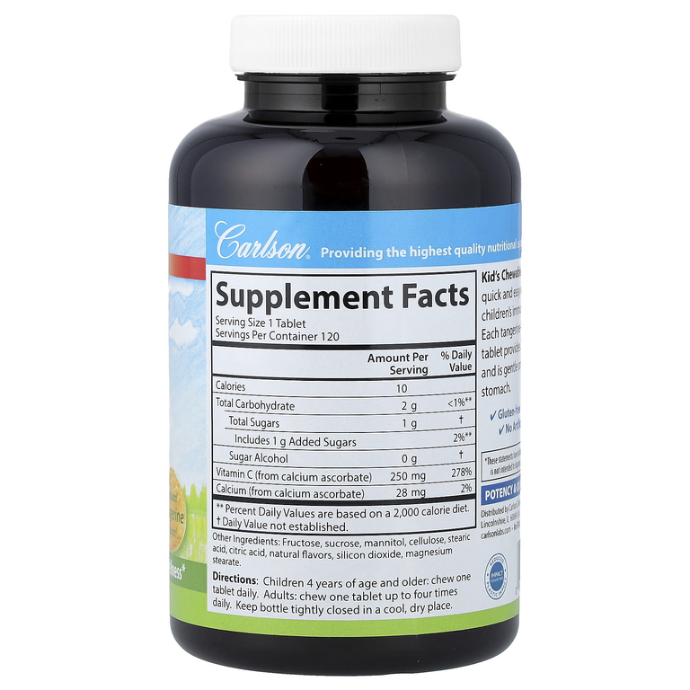 Carlson Kid's Vitamin C 250mg 120chewtablets