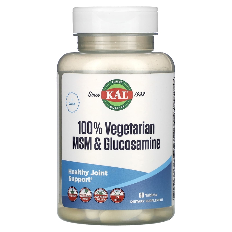 KAL 100 vegetarian MSM Glucosamine 60tabs