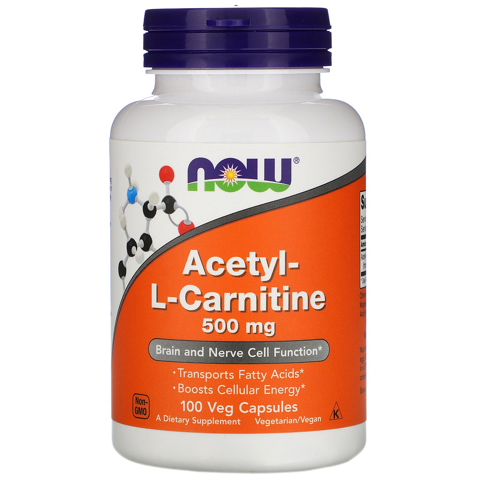 NOW Acetyl L-Carnitine 500mg 100vcaps