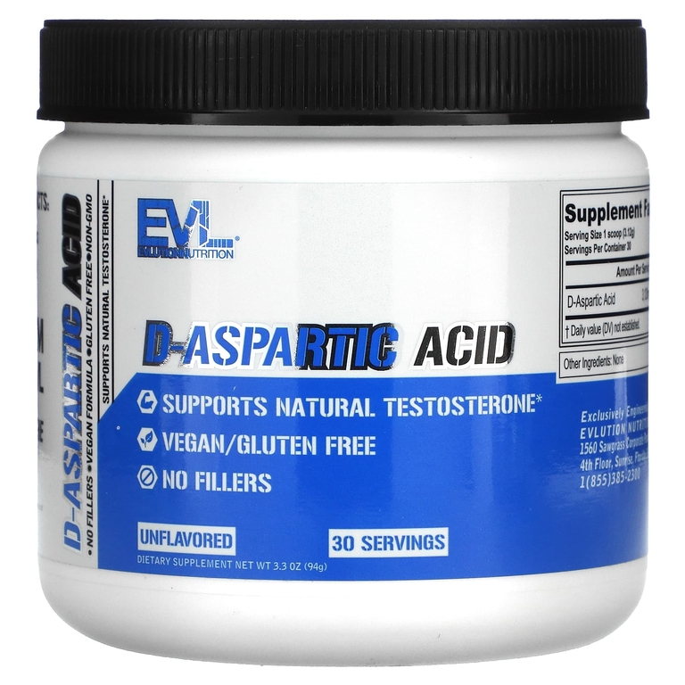 EVLution Nutrition D-Aspartic Acid без вкуса 94g(30порций)