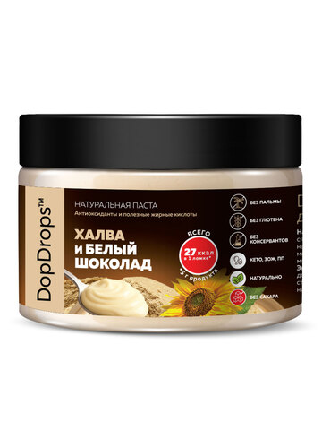 DopDrops Паста десертная 250г Халва и белый шоколад 
