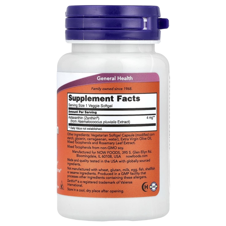 NOW Astaxanthin 4mg 60caps