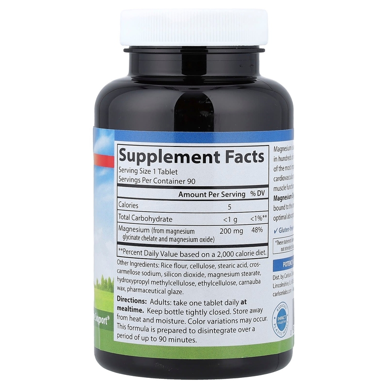 Carlson Magnesium Glycinate 200mg 90tablets