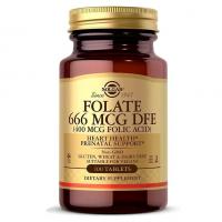 Solgar Folate 666 MCG DFE (400mcg Folic Acid) 100tabs