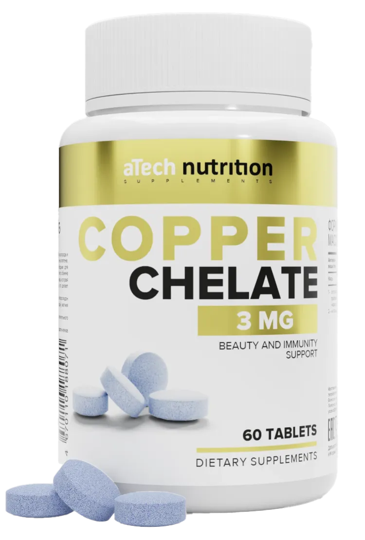 aTech nutrition Copper Chelate 3mg 60 tabs