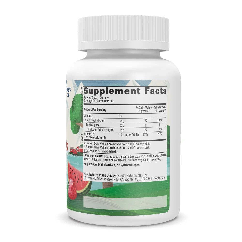 Nordic Naturals Kids Vitamin D3 400me 60 gummies
