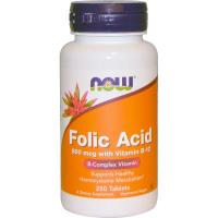 NOW Folic Acid 800mcg 250tabs