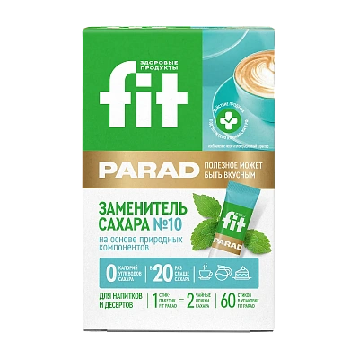 Fit Parad №10 смесь подсластителей на основе эритритола (60шт/стики)