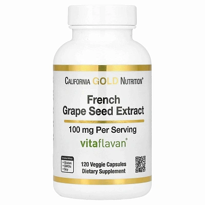 California Gold Nutrition French Grape Seed Extract 100mg 120vcaps