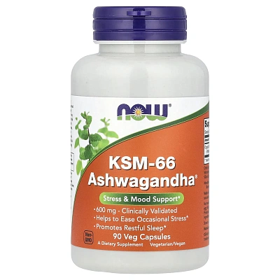 NOW KSM-66 Ashwagandha 600mg 90vcaps