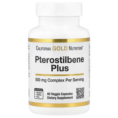 California Gold Nutrition Pterostilbene Plus 500mg 60vegcaps