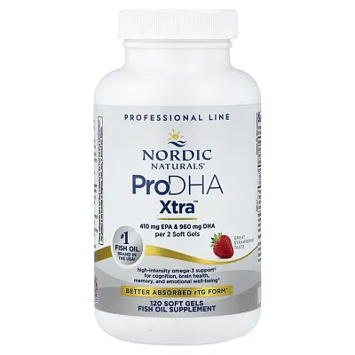Nordic Naturals Pro DHA Xtra Клубника 120softgels