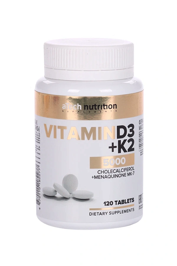 aTech nutrition Vitamin D3+K2 5000me 120caps